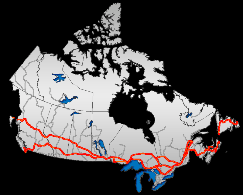Карта дорог Канады