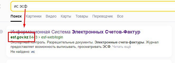 Поиск ИС ЭСФ