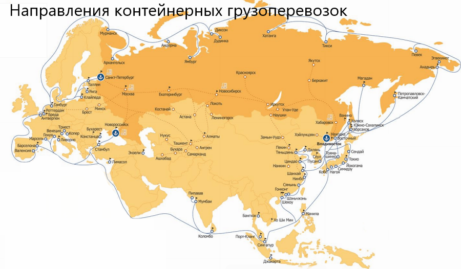 Карта грузоперевозок по россии